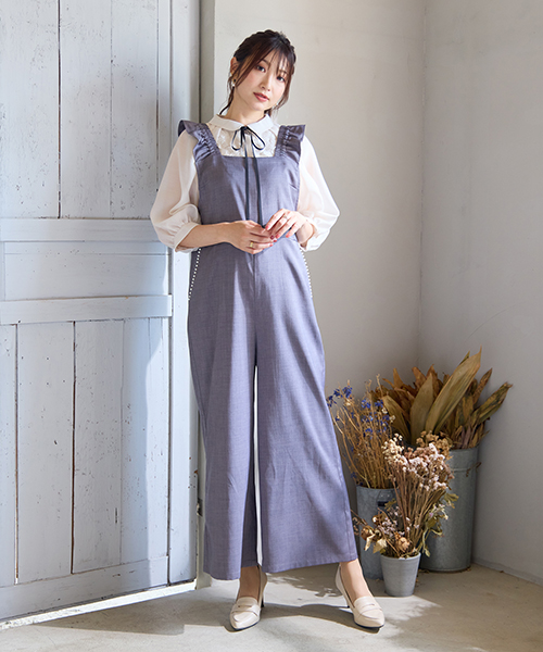 新品タグ付♡3Lサイズ ローズティアラ バックボリュームダブルボタンコート 新品タグ付 ローズティアラ バックボリュームダブルボタンコート